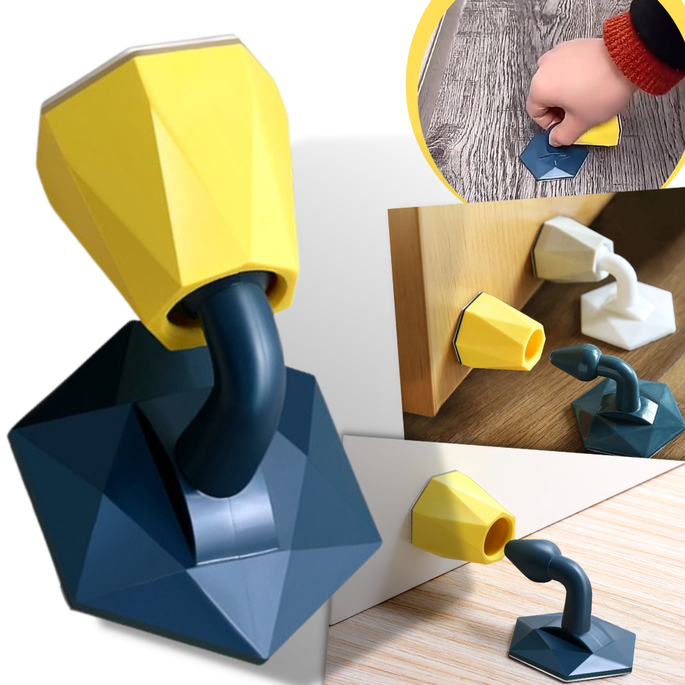 Tope de puerta de silicona y soporte - Ozerty