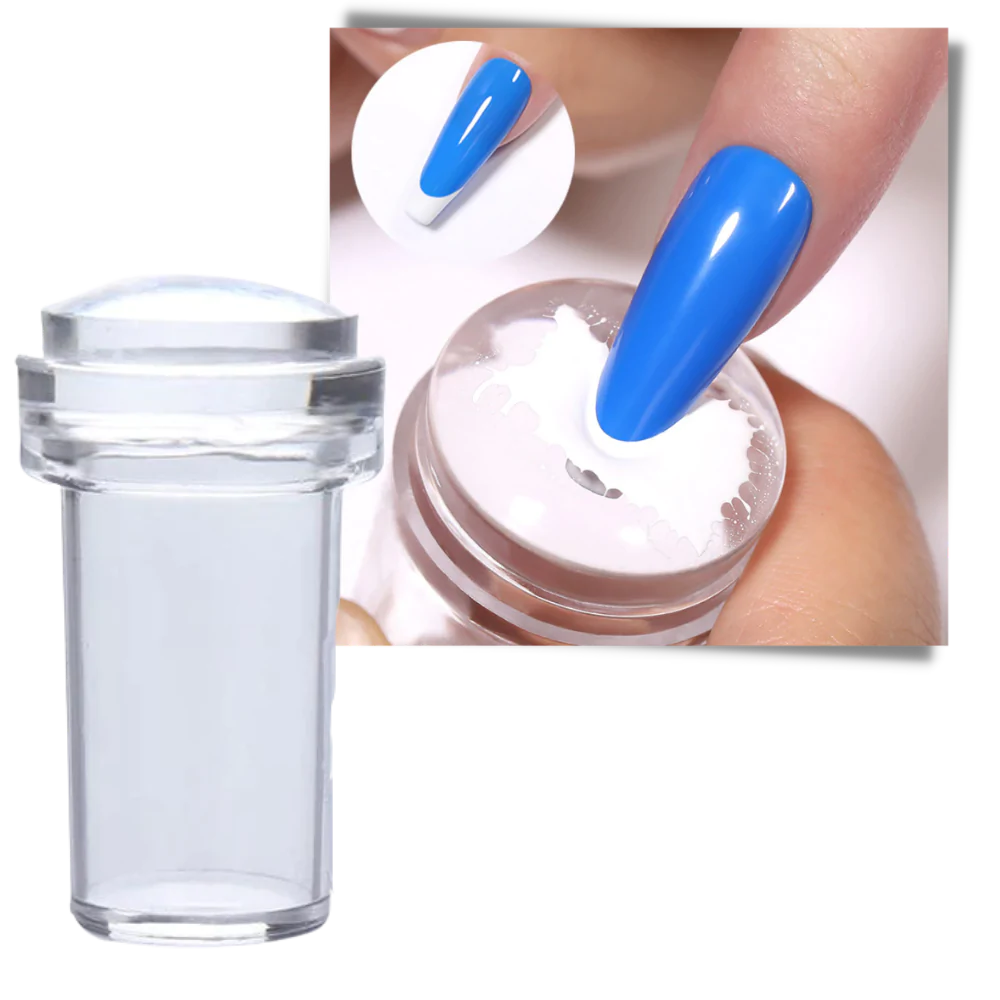 Kit de silicona para estampar nail art con raspador - Ozerty