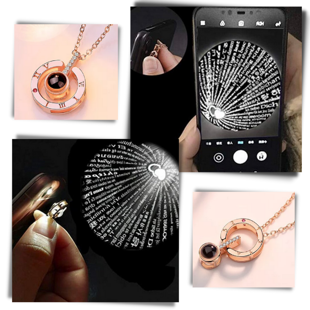 Collar i love you en 100 idiomas - Ozerty