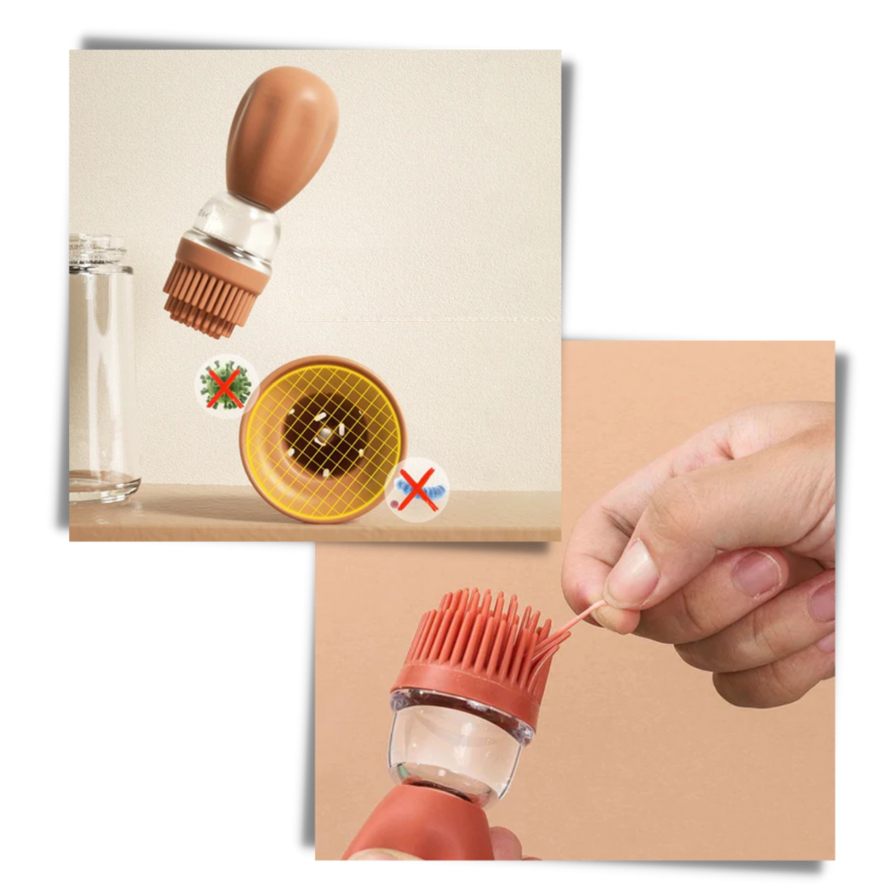 Botella de vidrio para aceite con brocha - Ozerty