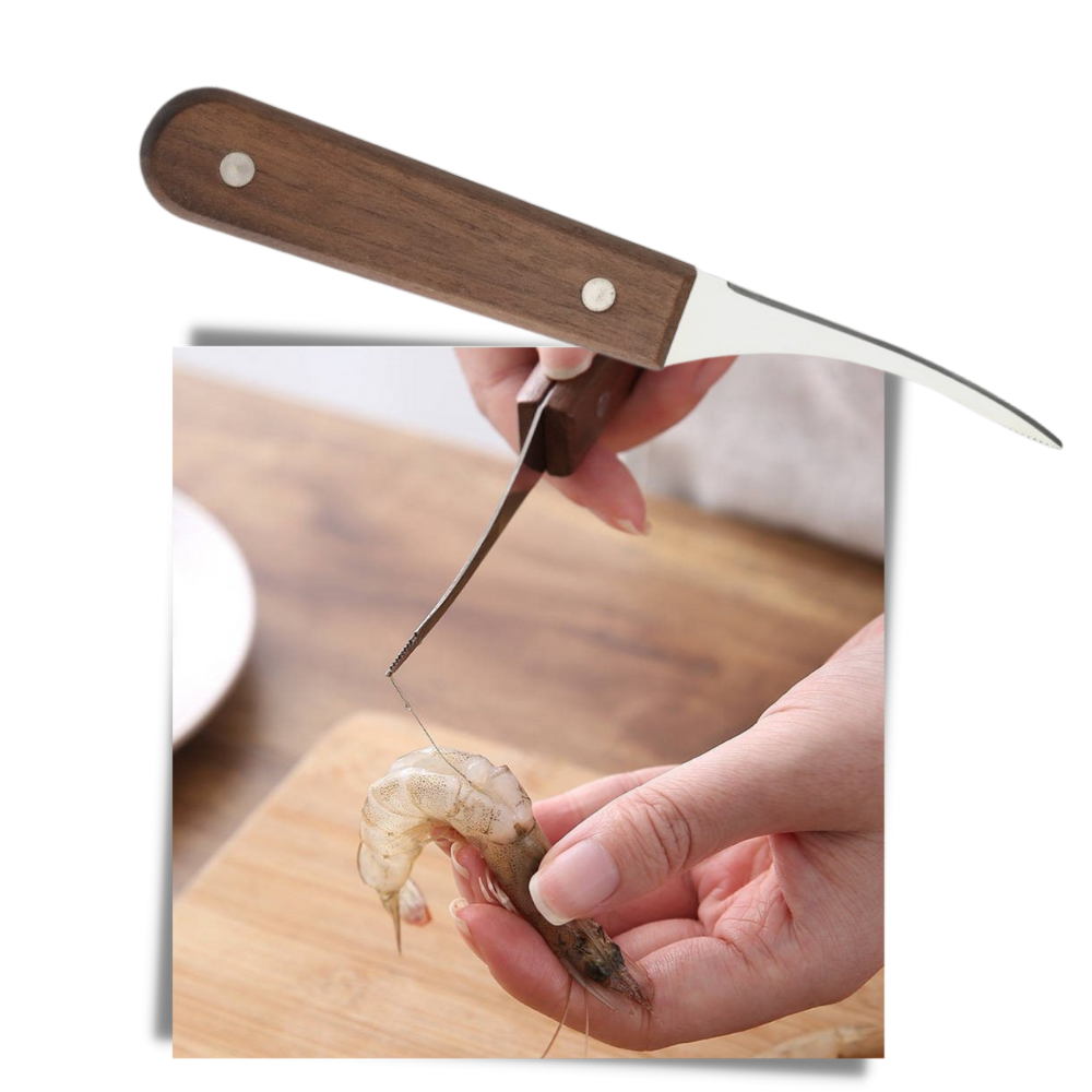 Cuchillo de acero inoxidable para pelar gambas - Ozerty