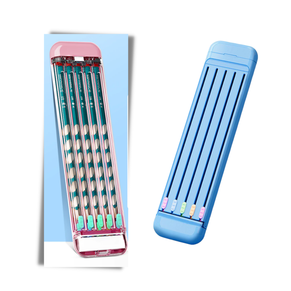 Estuche rígido con lápices y regla - Ozerty