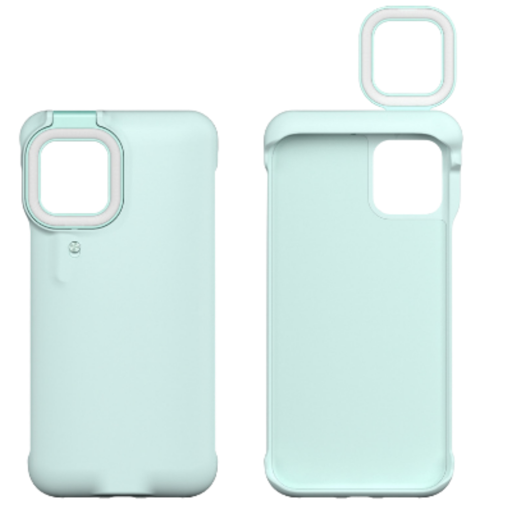 Funda de teléfono con luz de anillo LED