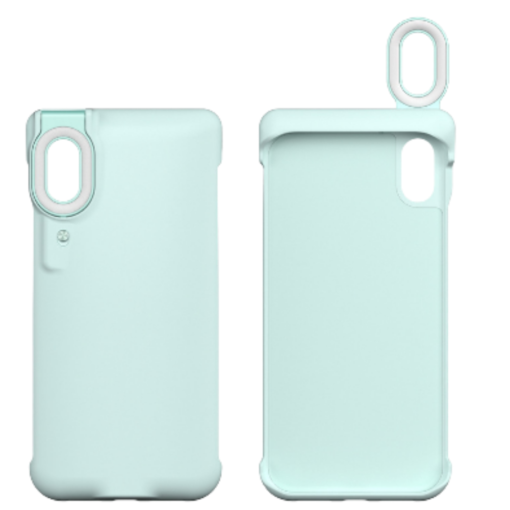 Funda de teléfono con luz de anillo LED