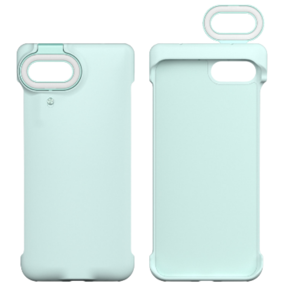 Funda de teléfono con luz de anillo LED