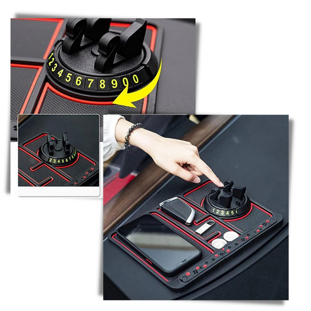 Almohadilla antideslizante y soporte de teléfono para el coche - Ozerty