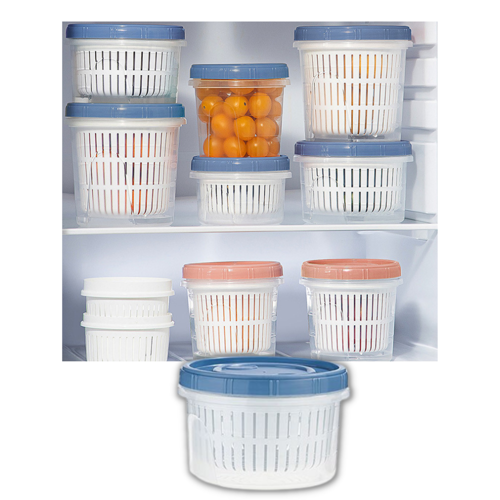 Recipiente apilable para alimentos con escurridor - Ozerty