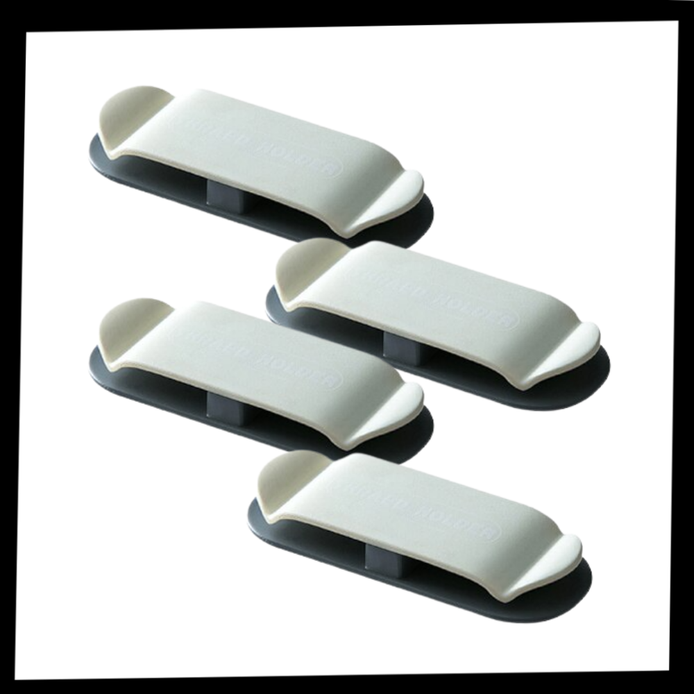 Paquete de 4 abrazaderas adhesivas para cables - Ozerty