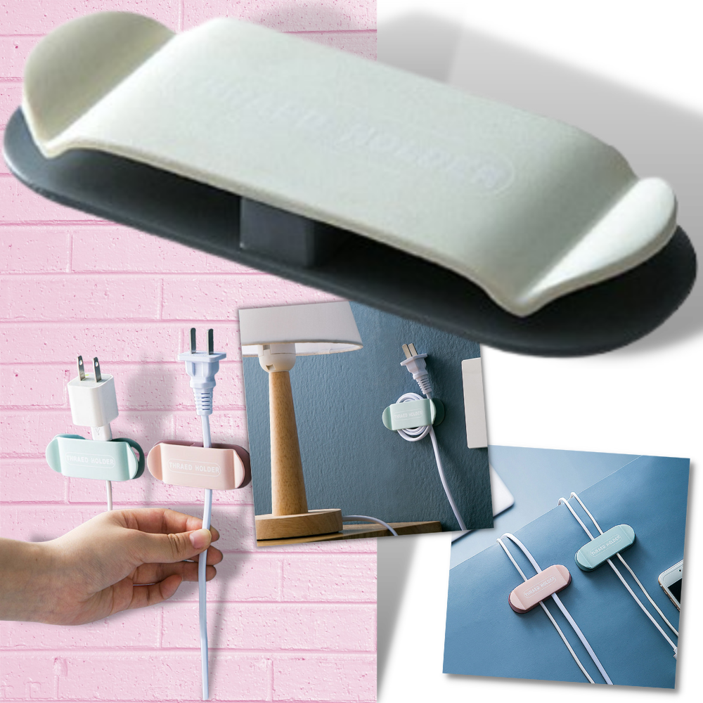 Paquete de 4 abrazaderas adhesivas para cables - Ozerty