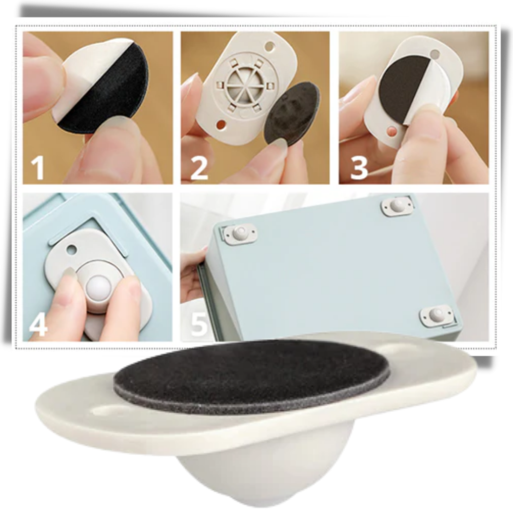 Rueda giratoria adhesiva para muebles - Ozerty