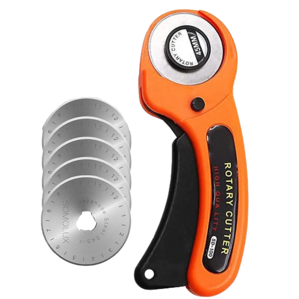 Cortadora de rodillos de tela con cinco cuchillas de 45 mm - Ozerty