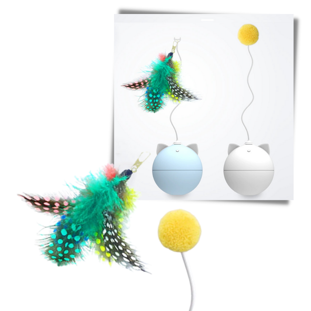 Pelota de juguete para gatos con función de giro automático - Ozerty