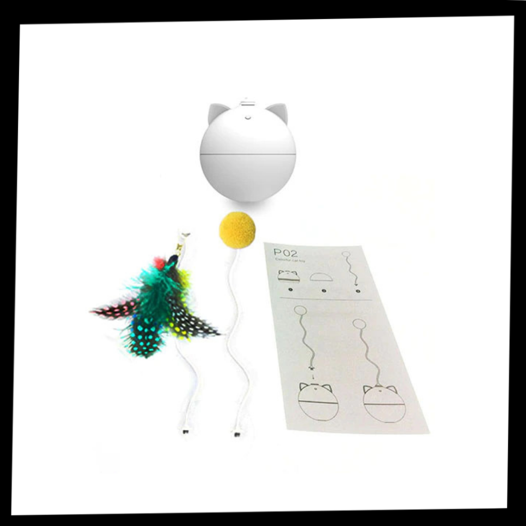 Pelota de juguete para gatos con función de giro automático - Ozerty