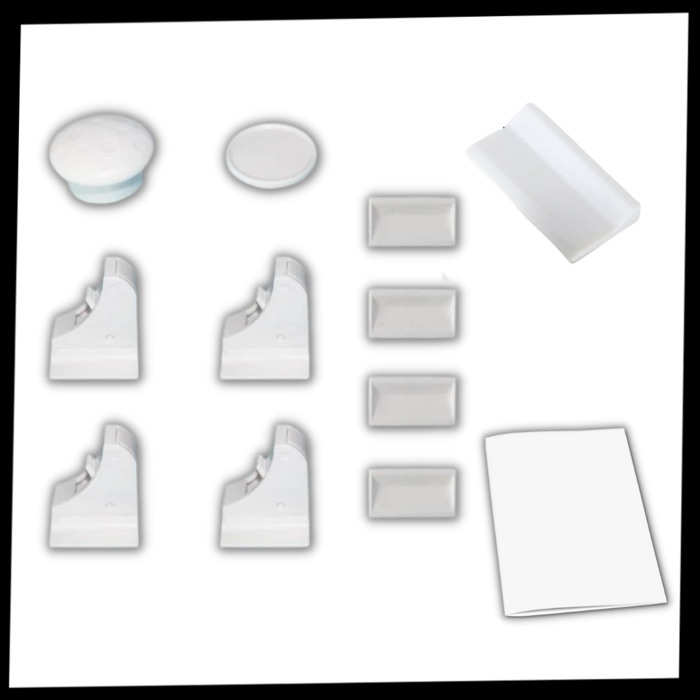 Paquete de 4 cerraduras magnéticas para armarios de seguridad para niños - Ozerty