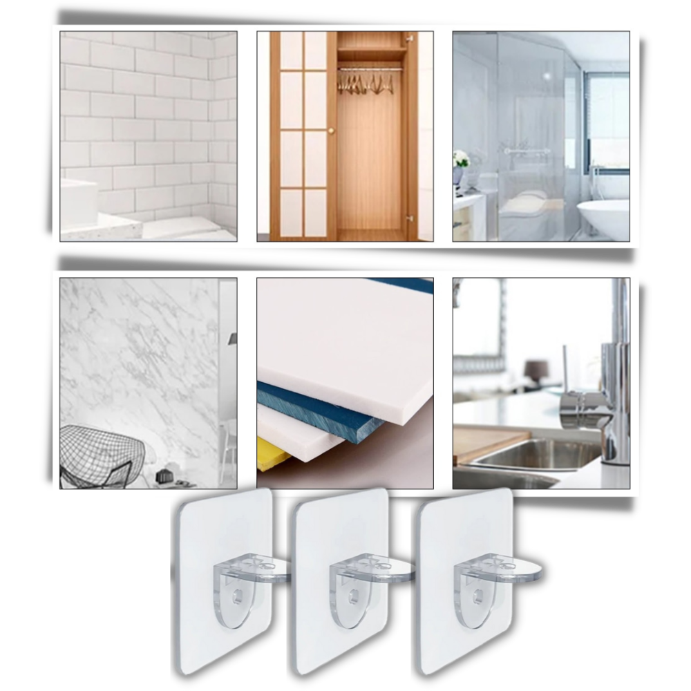 Soportes adhesivos para baldas - Ozerty