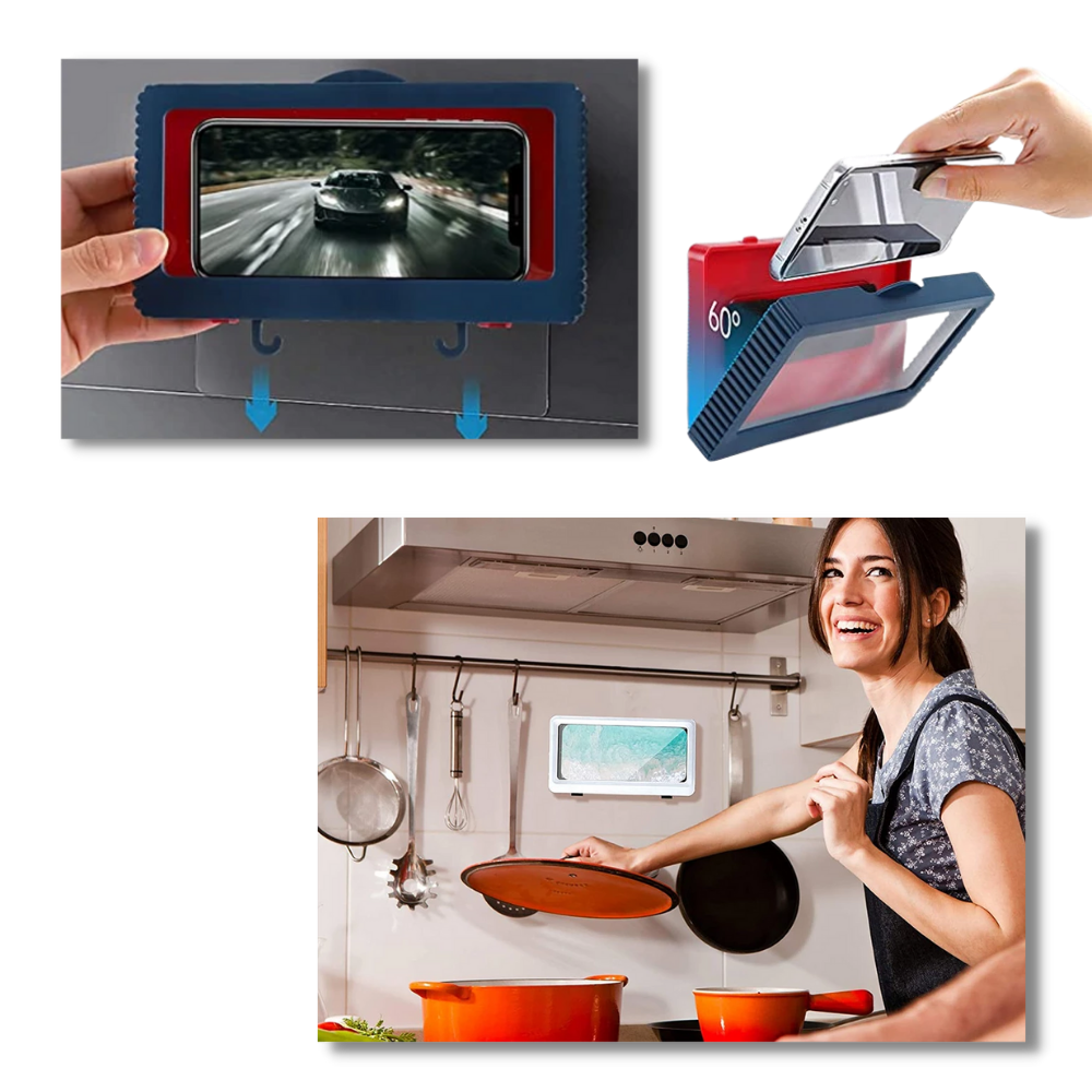 Funda impermeable de soporte de teléfono para la ducha - Ozerty