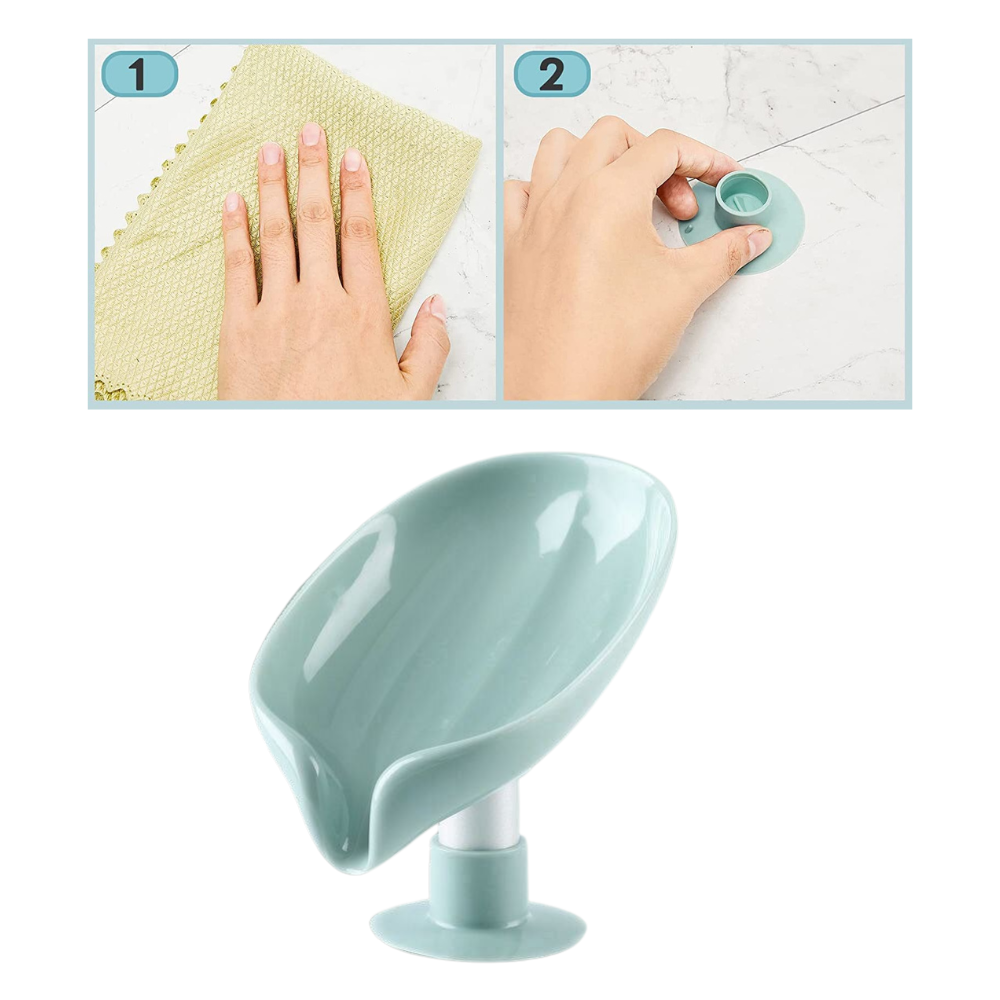 Jabonera en forma de hoja con desagüe - Ozerty