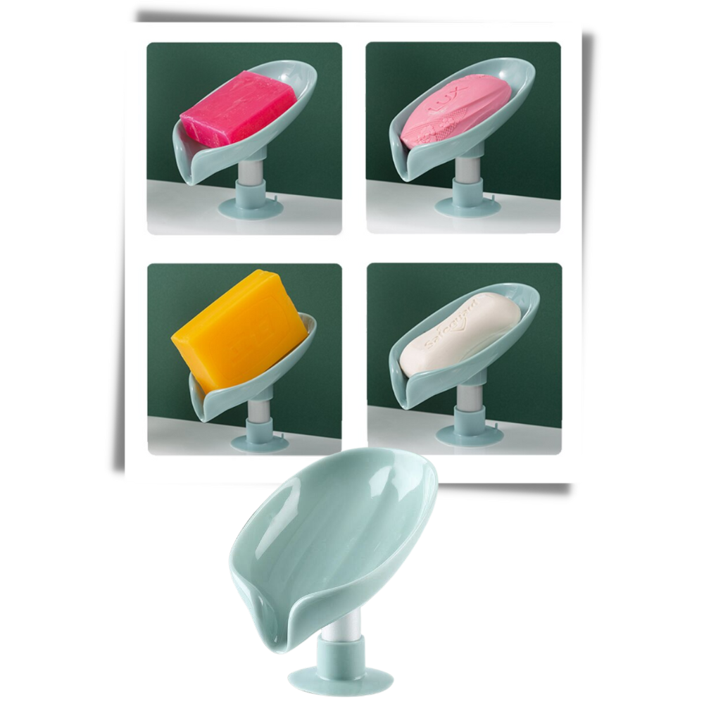 Jabonera en forma de hoja con desagüe - Ozerty