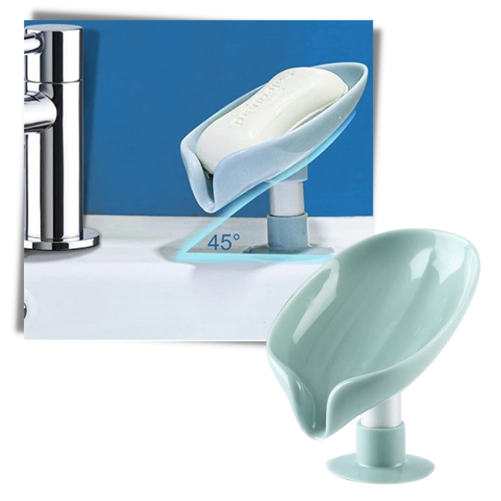 Jabonera en forma de hoja con desagüe - Ozerty