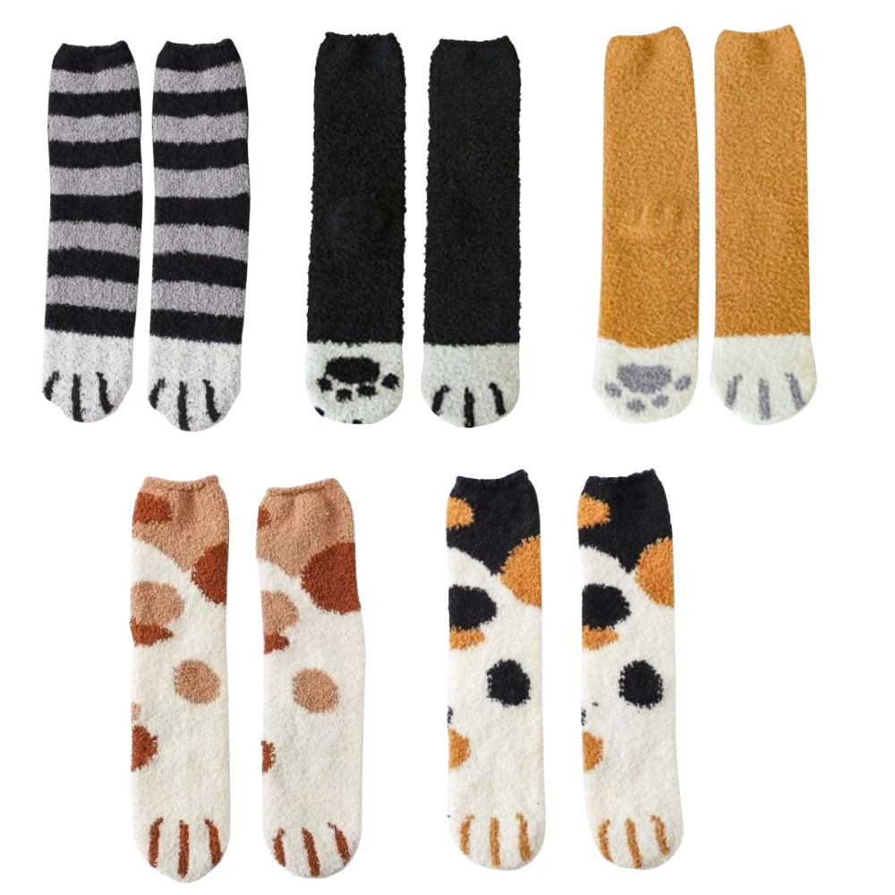 Calcetines de invierno patitas de gato - Ozerty