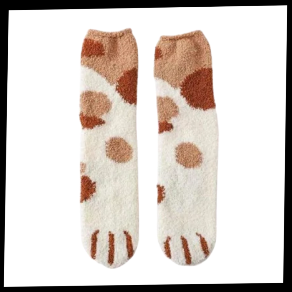 Calcetines de invierno patitas de gato - Ozerty