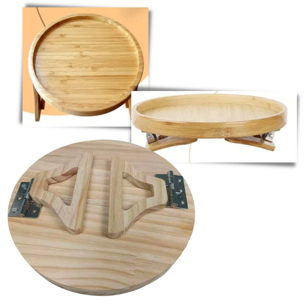 Mesa de madera plegable con reposabrazos - Ozerty