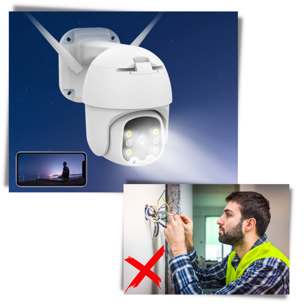 Cámara exterior con energía solar - Ozerty