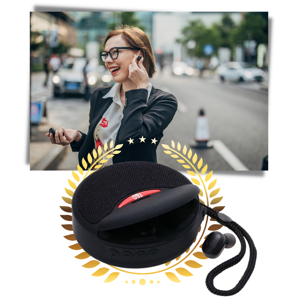 Altavoz bluetooth inalámbrico con auriculares - Ozerty