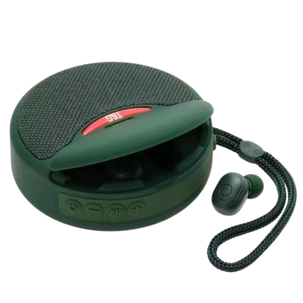 Altavoz bluetooth inalámbrico con auriculares