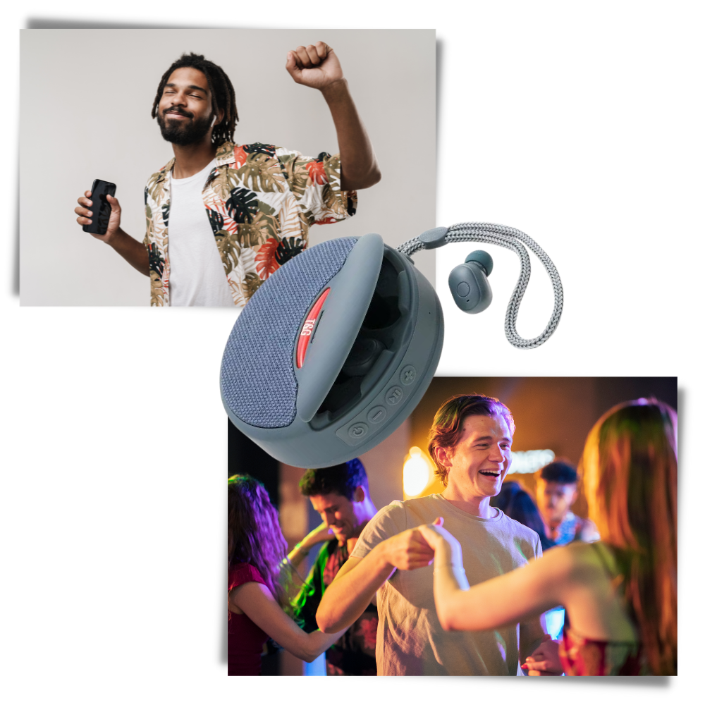 Altavoz bluetooth inalámbrico con auriculares - Ozerty