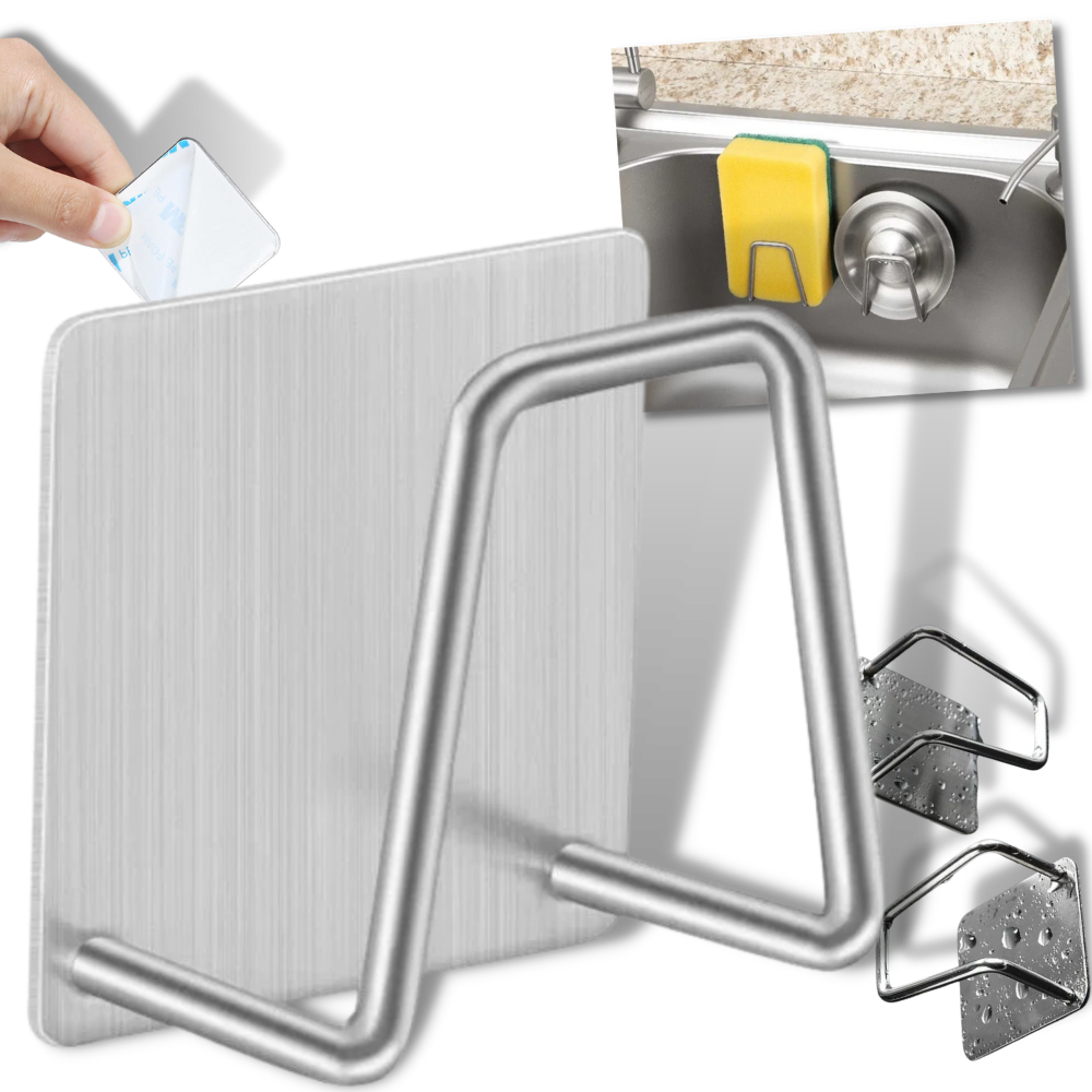 Paquete de 2 portaesponjas de acero inoxidable - Ozerty