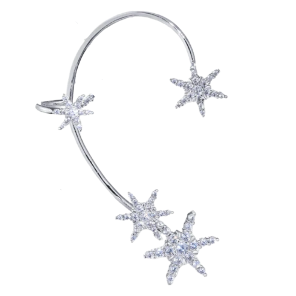 Par de pendientes de moda con clip de circonitas - Ozerty