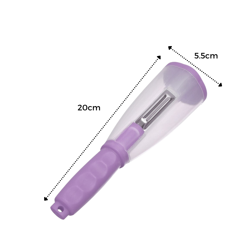 Pelador de frutas y verduras con recogedor - Ozerty