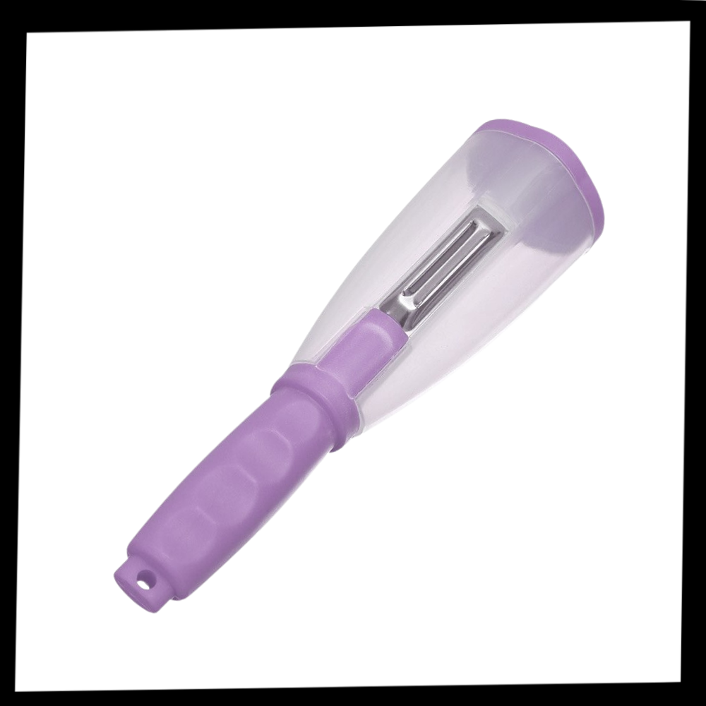 Pelador de frutas y verduras con recogedor - Ozerty