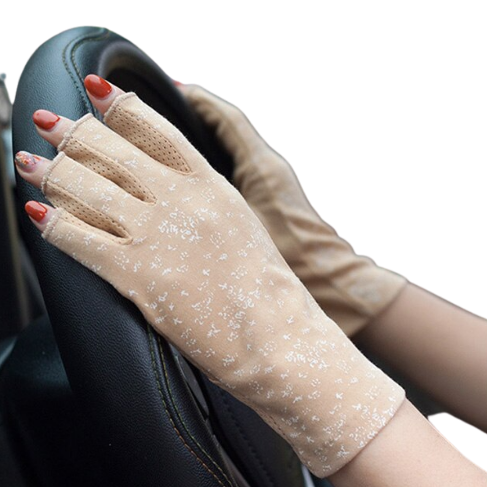 Elegantes guantes de algodón con protección uv