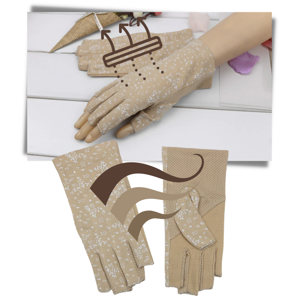 Elegantes guantes de algodón con protección uv - Ozerty
