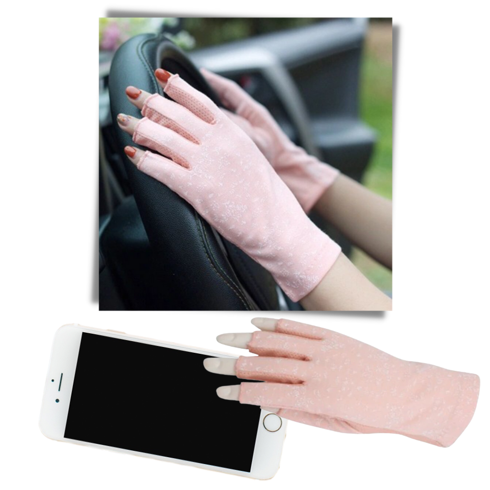 Elegantes guantes de algodón con protección uv - Ozerty