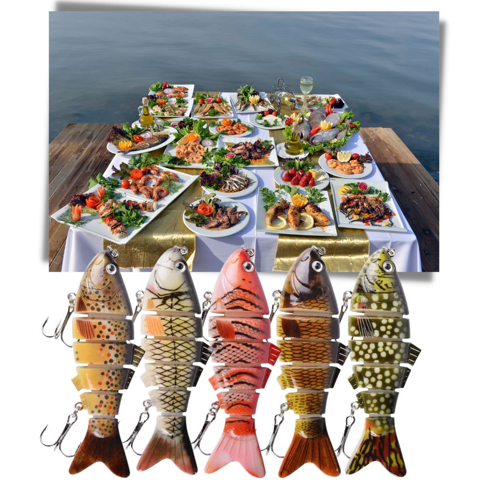 Juego de señuelos de pesca artificiales wobbler - Ozerty