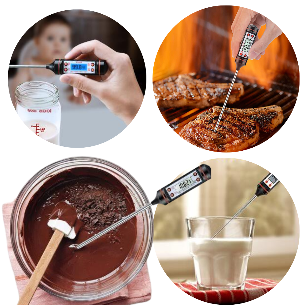 Termómetro digital con sonda para cocinar - Ozerty