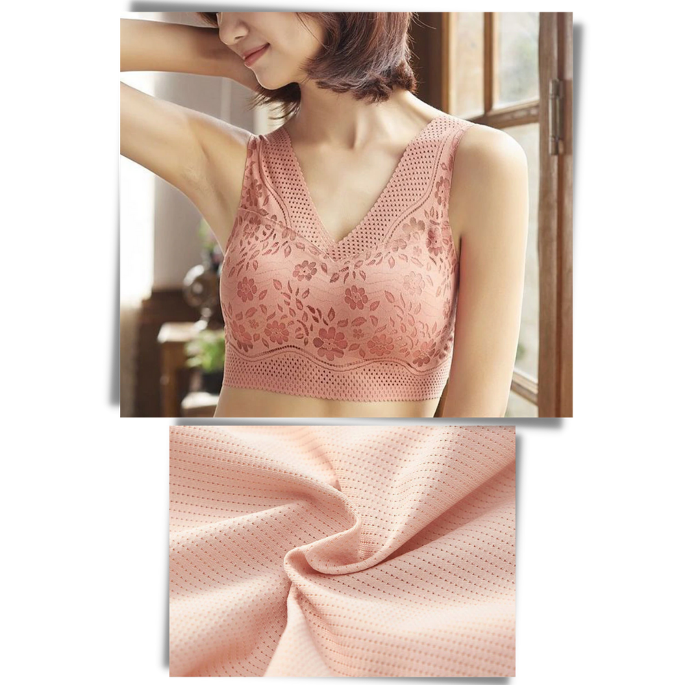 Sujetador de encaje transpirable sin costuras - Ozerty