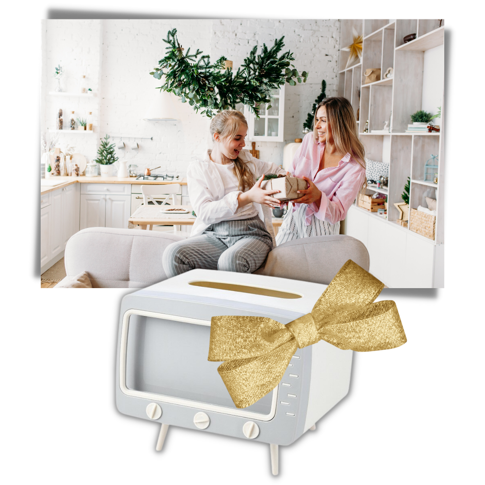 Dispensador de pañuelos con soporte para teléfono - Ozerty