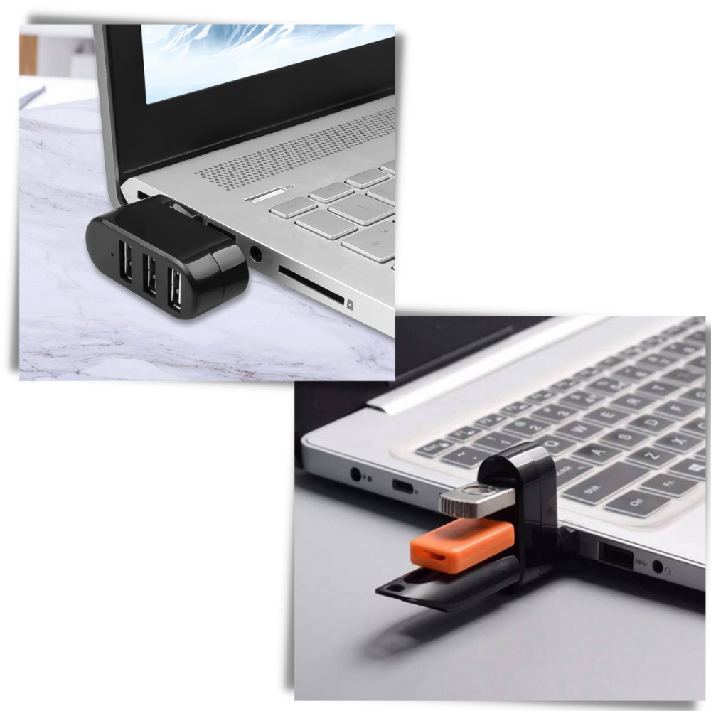 Adaptador giratorio usb multipuerto - Ozerty