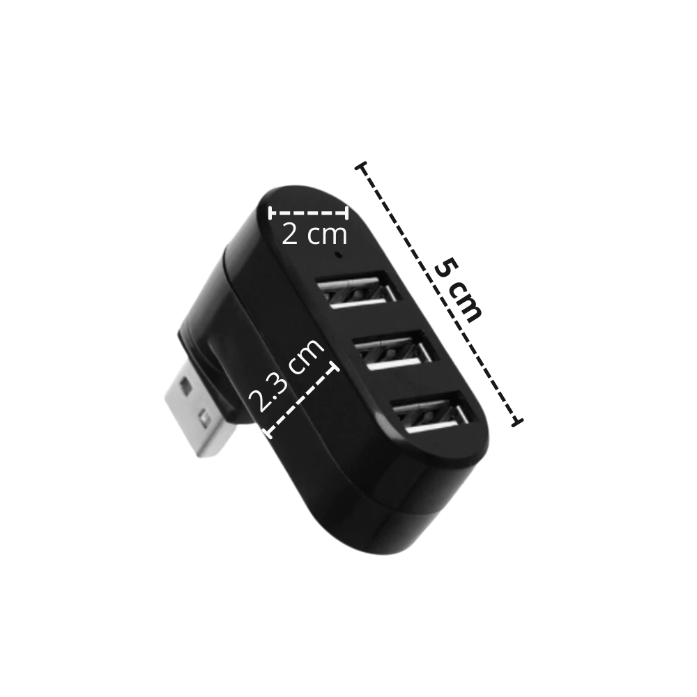 Adaptador giratorio usb multipuerto - Ozerty