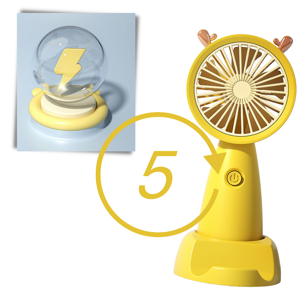 Mini ventilador usb con soporte para teléfono - Ozerty