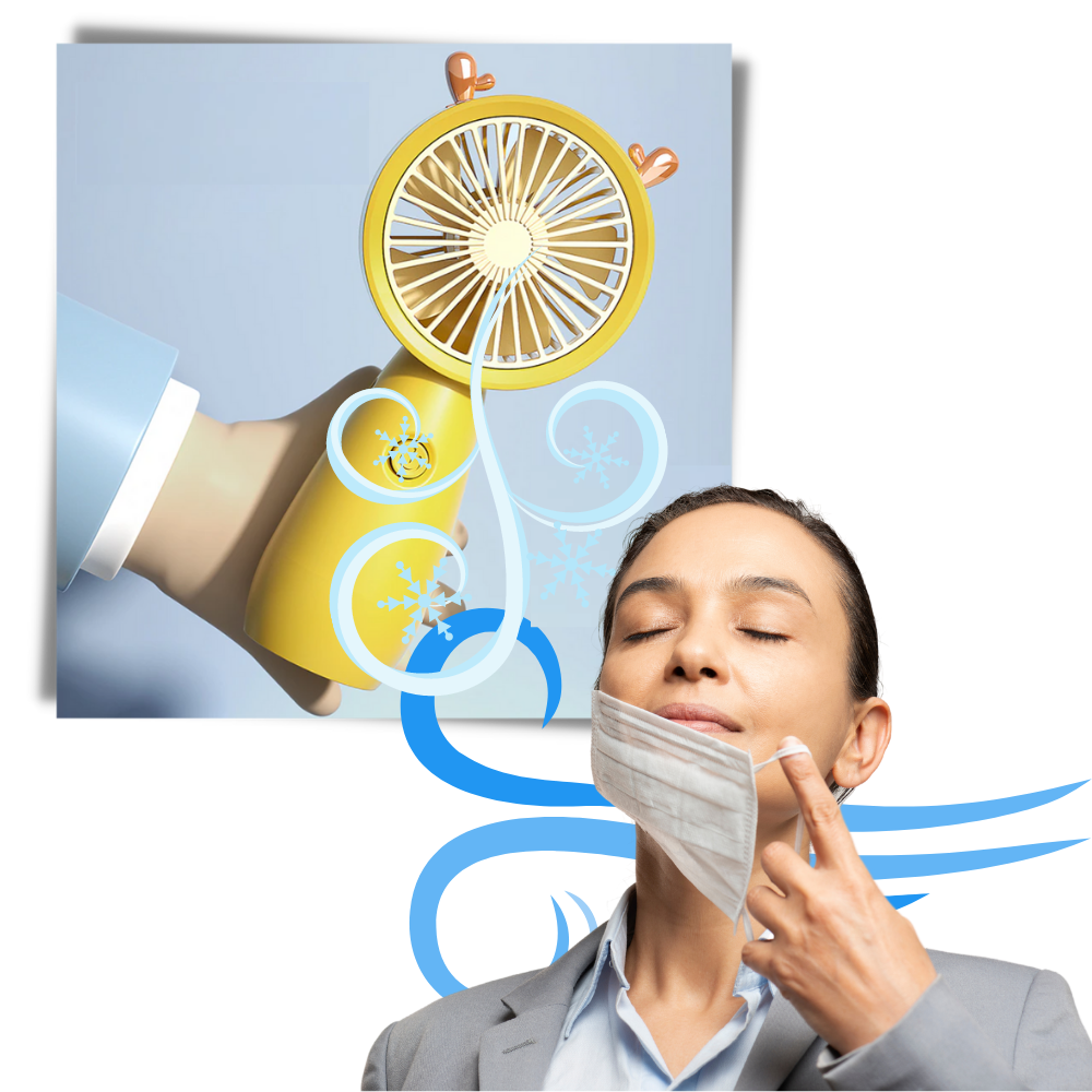 Mini ventilador usb con soporte para teléfono - Ozerty