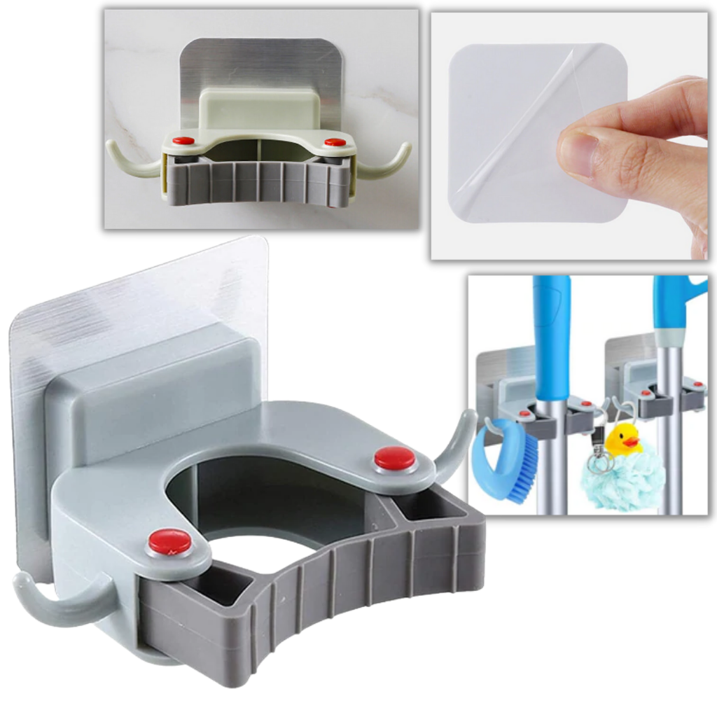 Soporte de pared para escoba - Ozerty