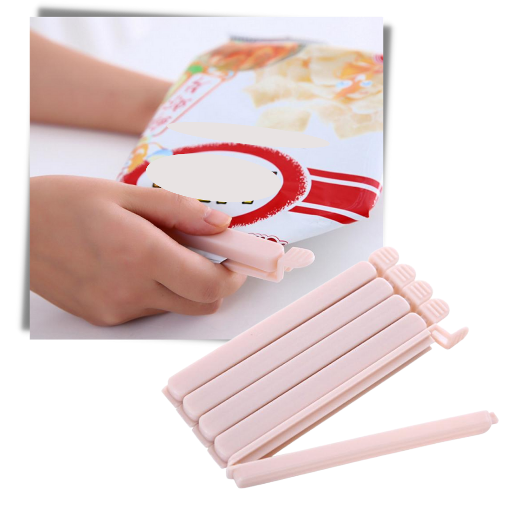 Paquete de 15 clips para sellar paquetes de alimentos - Ozerty