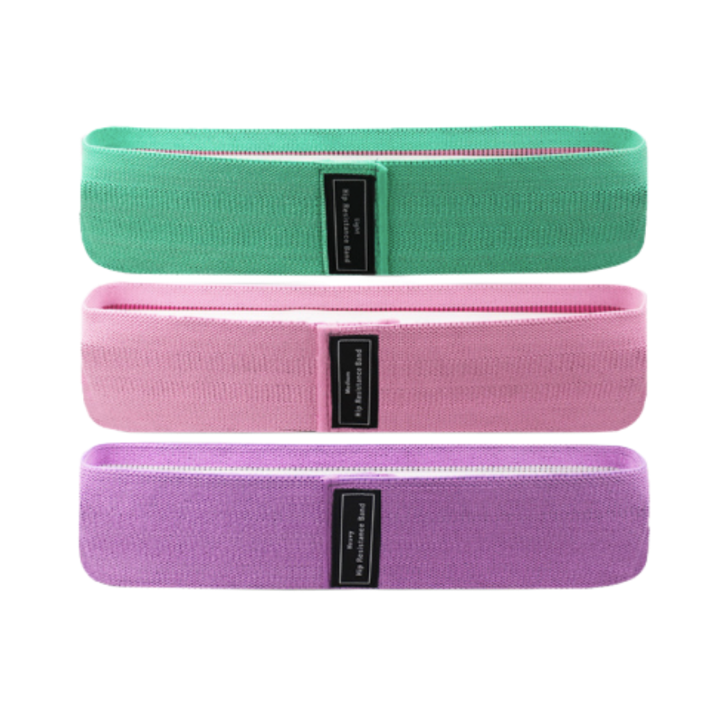 Pack de 3 cintas elásticas -Azul Morado Rosa - Ozerty