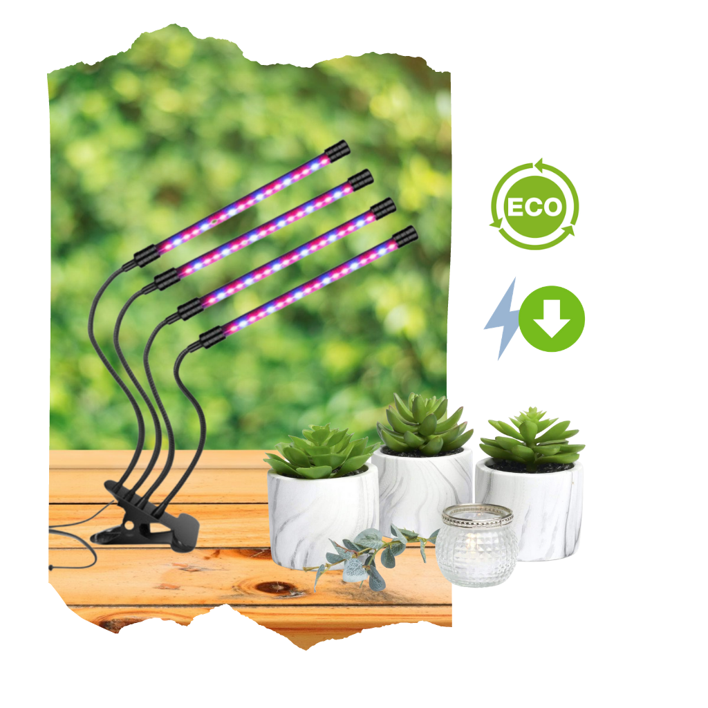 Lámpara de cultivo de 4 cabezales LED