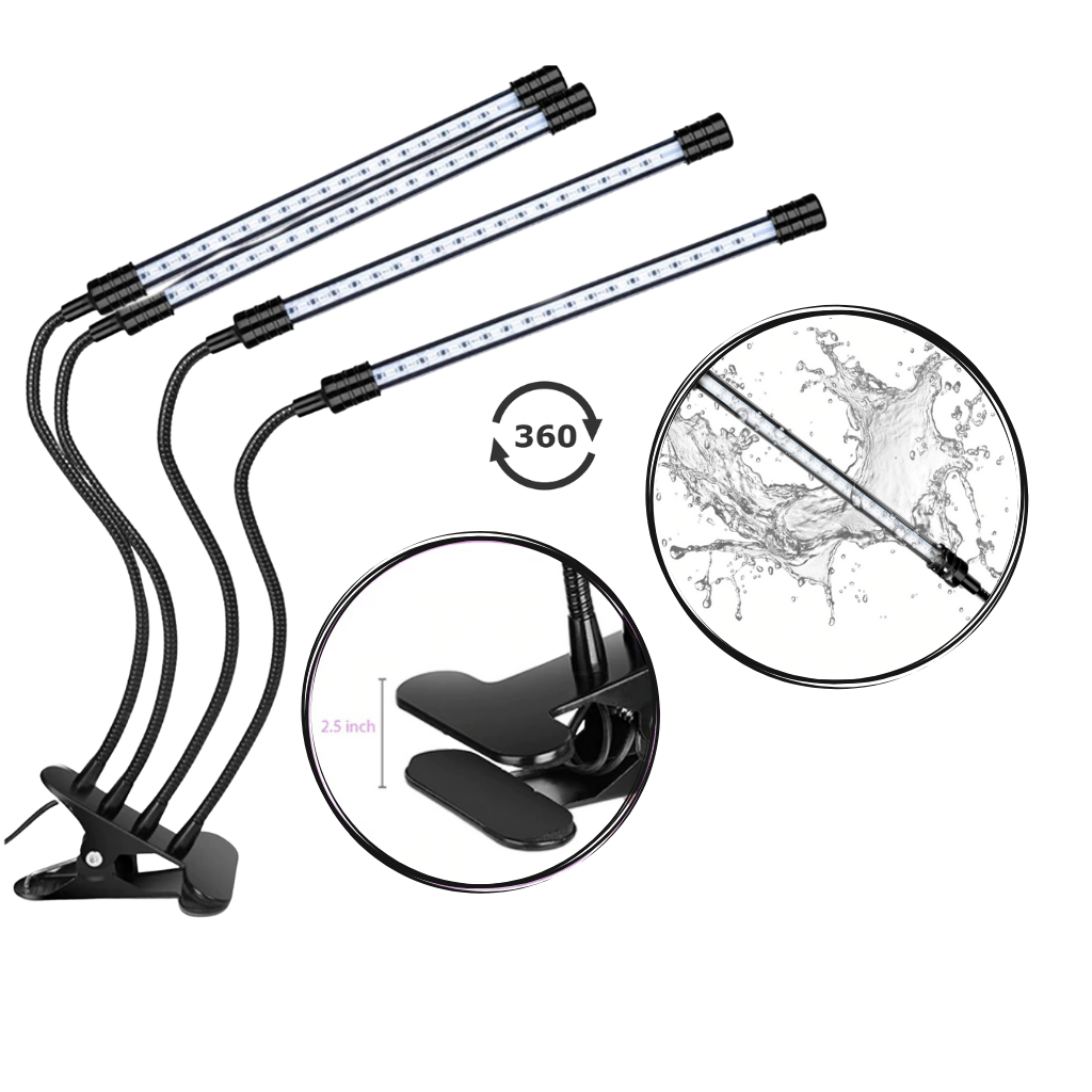 Lámpara de cultivo de 4 cabezales LED